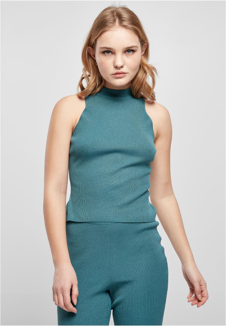 Ladies Short Rib Knit Turtleneck Top - Ladies T-Shirts and Tops - TTUTB5059 - 841