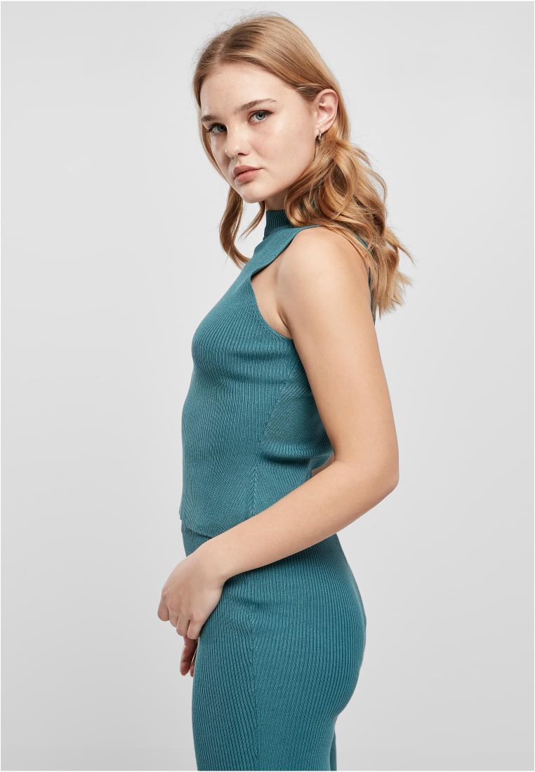 Ladies Short Rib Knit Turtleneck Top - Ladies T-Shirts and Tops - TTUTB5059 - 845