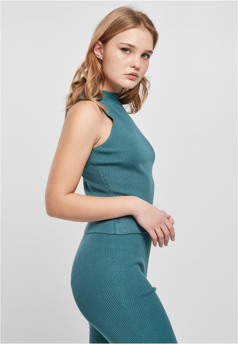 Ladies Short Rib Knit Turtleneck Top - Ladies T-Shirts and Tops - TTUTB5059 - 847