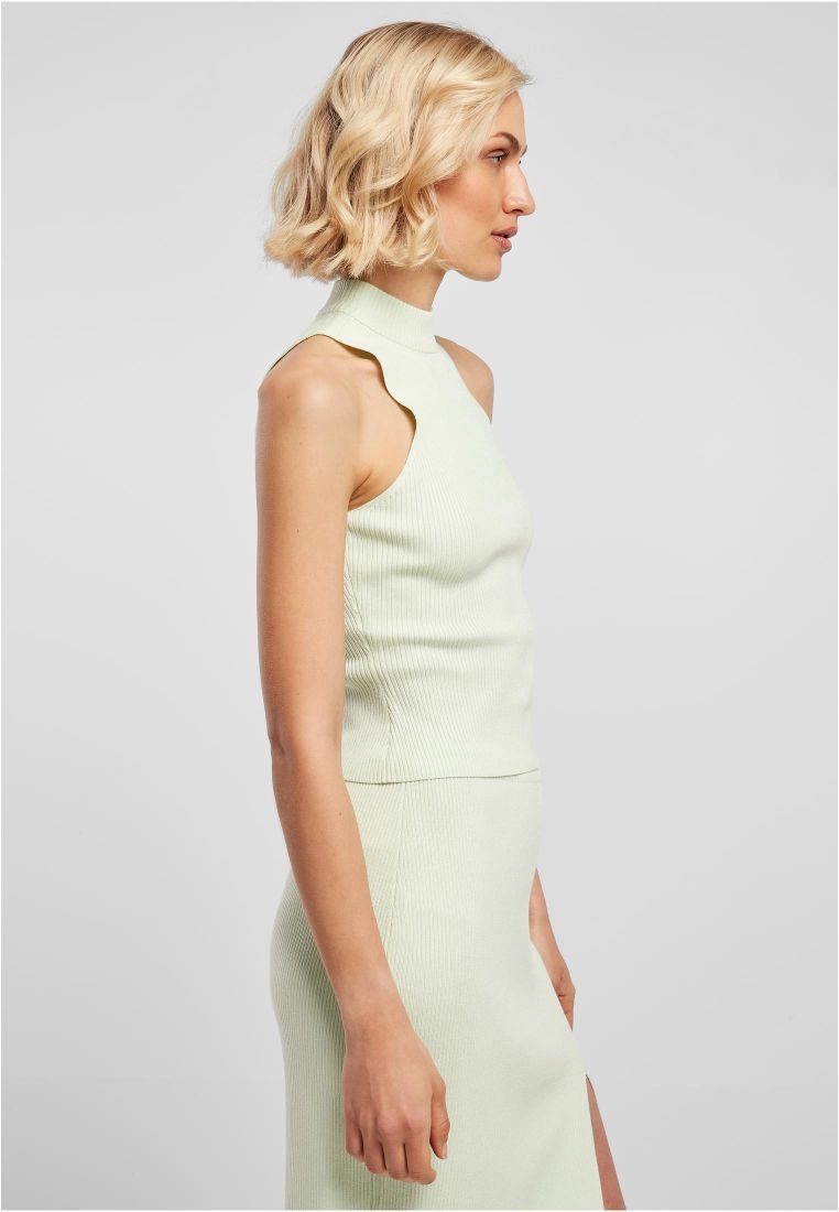 Ladies Short Rib Knit Turtleneck Top - Ladies T-Shirts and Tops - TTUTB5059 - 1387