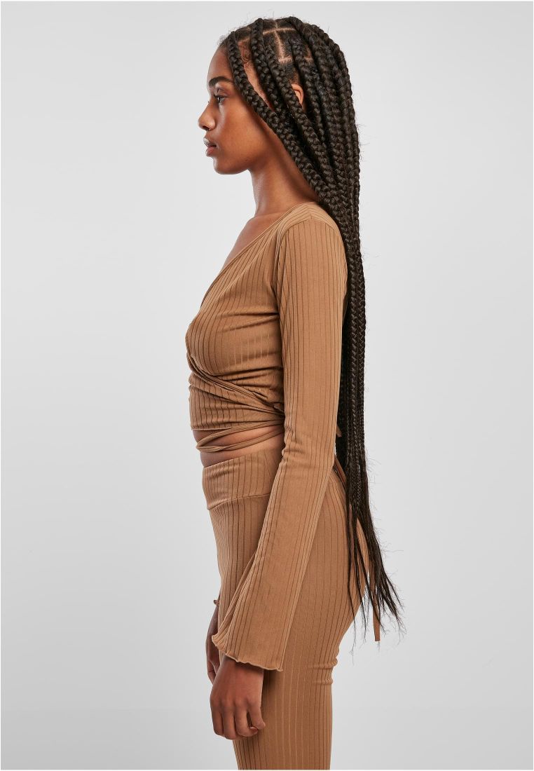 Ladies Cropped Rib Wrapped Longsleeve - Ladies Crewnecks and College Jackets - TTUTB5067 - 305