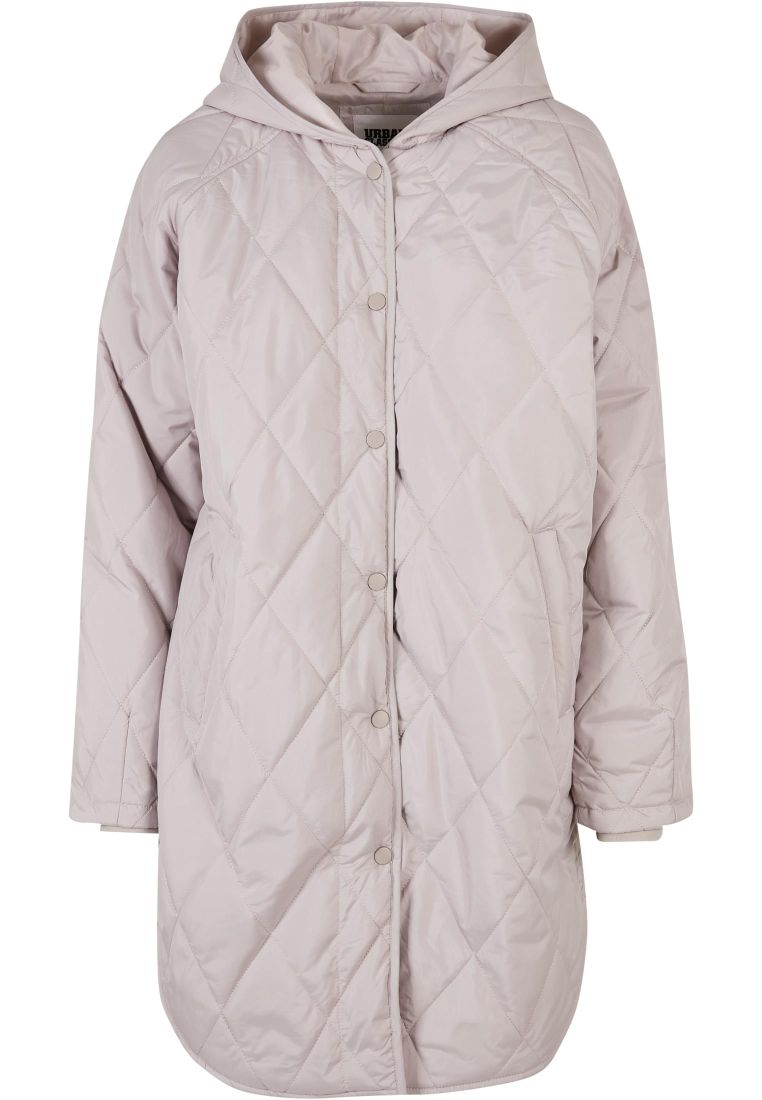 Ladies Oversized Diamond Quilted Hooded Coat - Naisten Takit - TTUTB5074 - 309