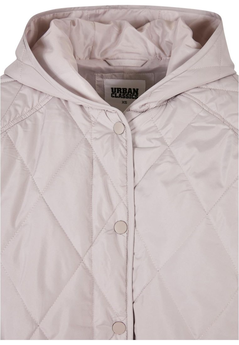 Ladies Oversized Diamond Quilted Hooded Coat - Naisten Takit - TTUTB5074 - 311