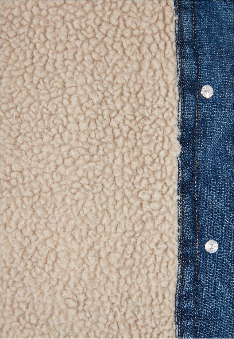 Ladies Oversized Sherpa Denim Jacket - Ladies Jackets - TTUTB5077 - 616