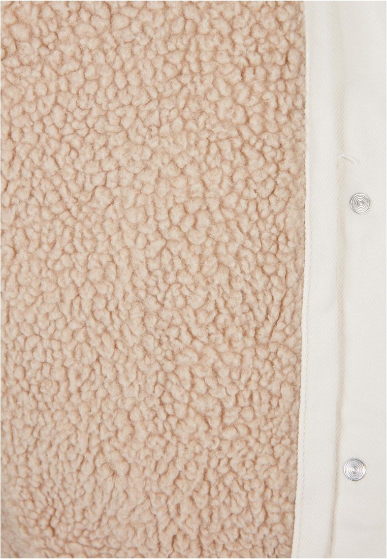 Ladies Oversized Sherpa Denim Jacket - Ladies Jackets - TTUTB5077 - 916