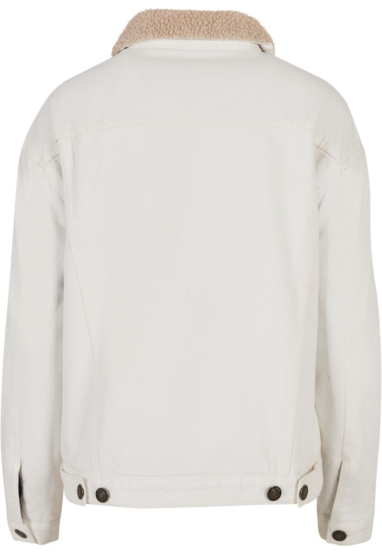 Ladies Oversized Sherpa Denim Jacket - Ladies Jackets - TTUTB5077 - 851