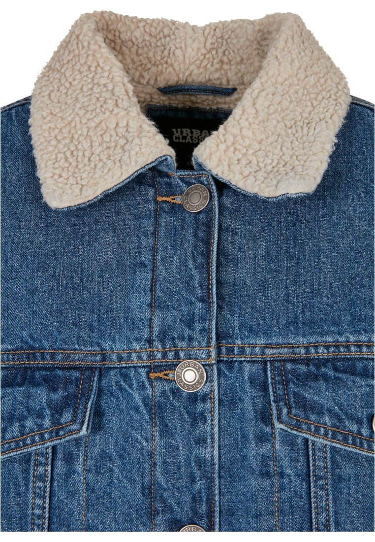Ladies Oversized Sherpa Denim Jacket - Ladies Jackets - TTUTB5077 - 587