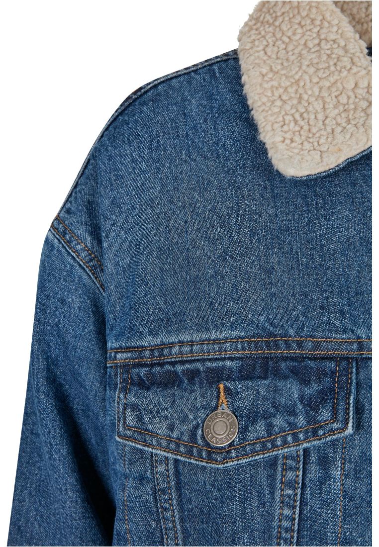 Ladies Oversized Sherpa Denim Jacket - Ladies Jackets - TTUTB5077 - 589