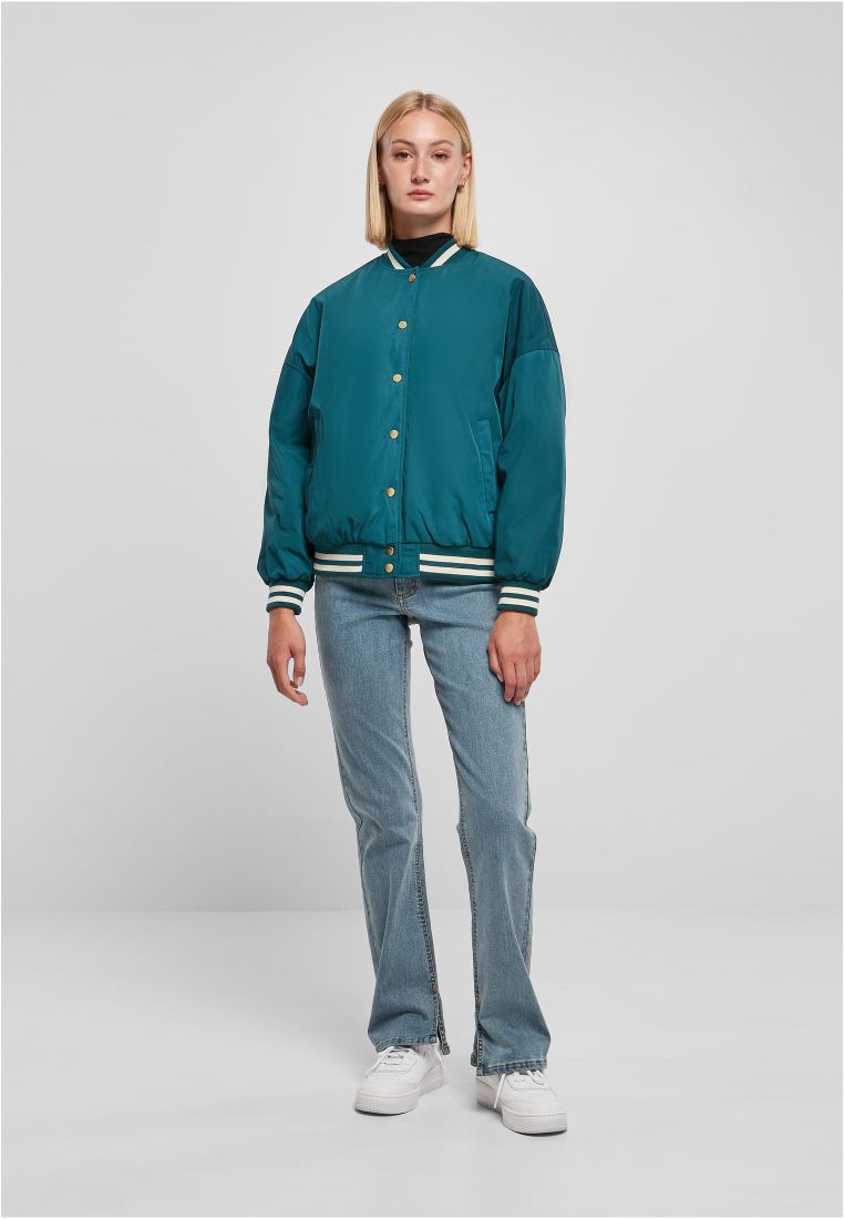 Ladies Oversized Recycled College Jacket - Ladies Jackets - TTUTB5082 - 308