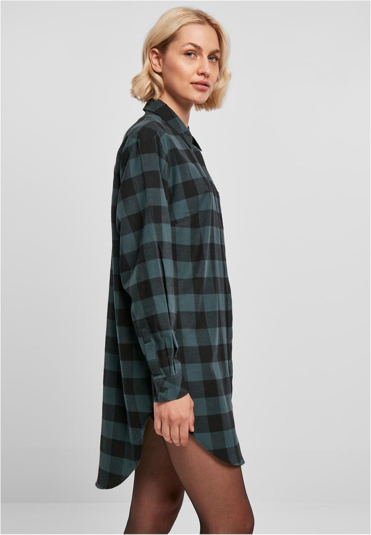 Oversized check 2024 shirt dress