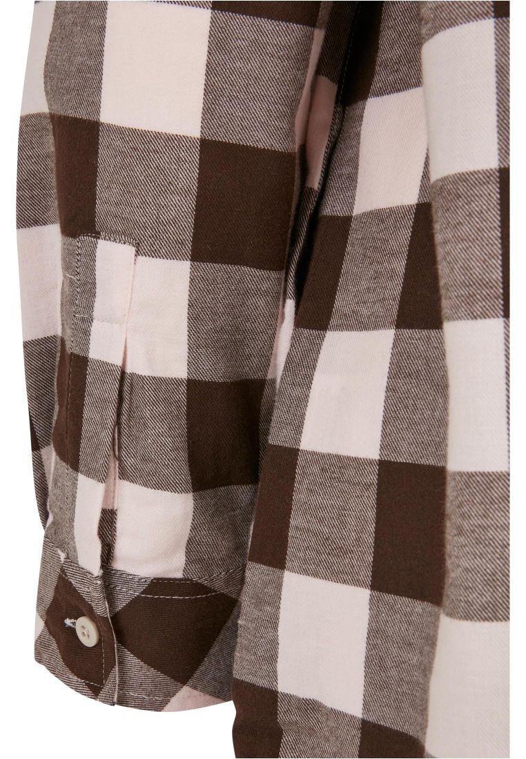 Ladies Oversized Check Flannel Shirt Dress - Naisten Shortsit, Hameet ja Mekot - TTUTB5087 - 435