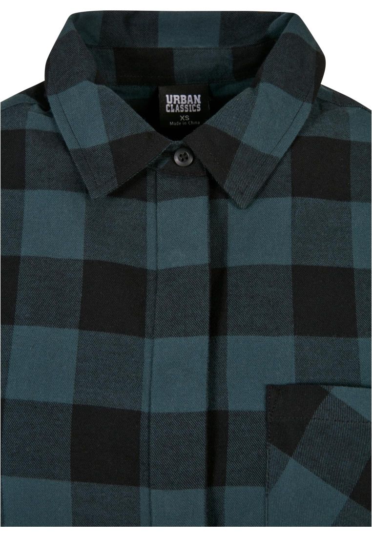 Ladies Oversized Check Flannel Shirt Dress - Naisten Shortsit, Hameet ja Mekot - TTUTB5087 - 587