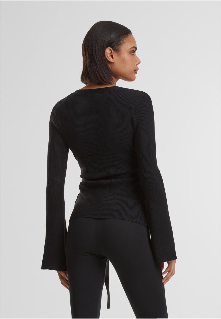 Ladies Rib Knit Wrapped Cardigan - Ladies Crewnecks and College Jackets - TTUTB5088 - 5