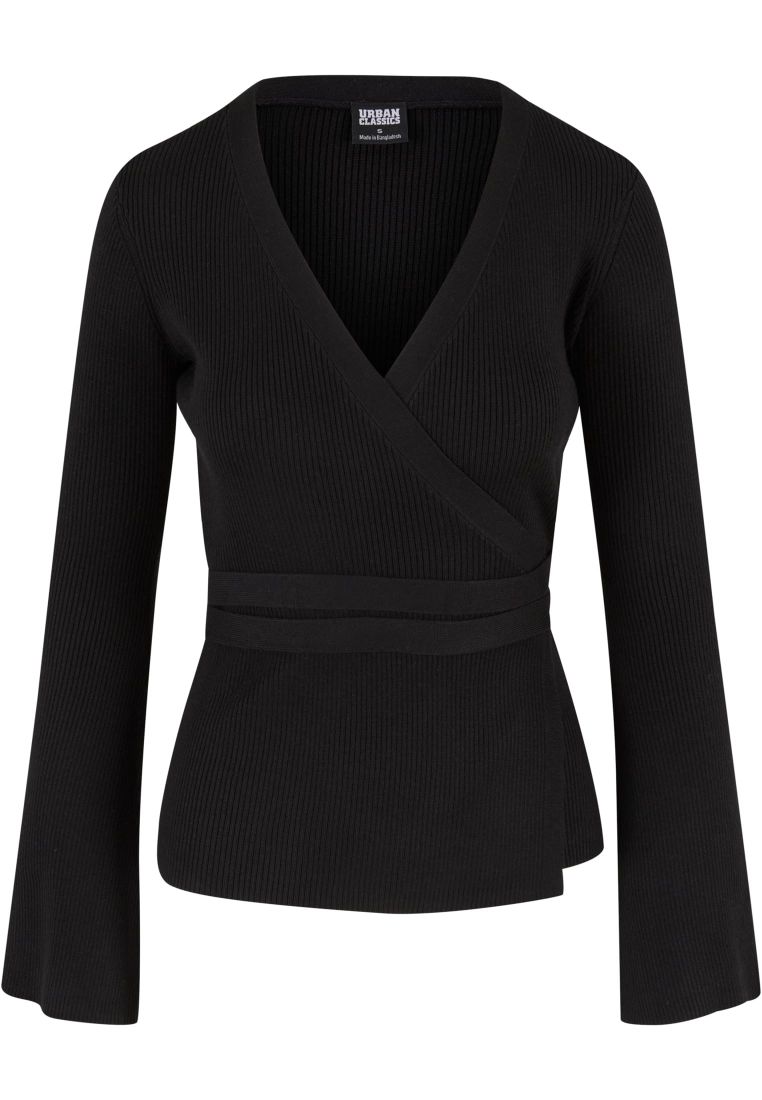Ladies Rib Knit Wrapped Cardigan - Ladies Crewnecks and College Jackets - TTUTB5088 - 8