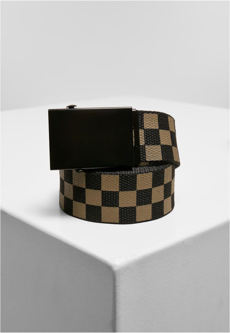 Check And Solid Canvas Belt 2-Pack - Vyöt - TTUTB5139 - 65