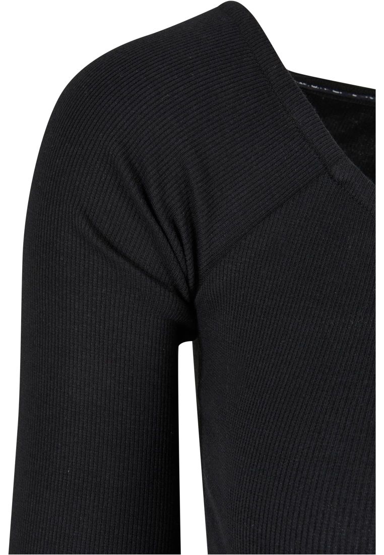 Ladies Short Rib Wide V-Neck Longsleeve - Ladies Crewnecks and College Jackets - TTUTB5416 - 10