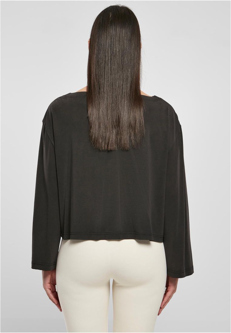 Ladies Short Modal Bateau Necklinie Long - Ladies Crewnecks and College Jackets - TTUTB5424 - 5