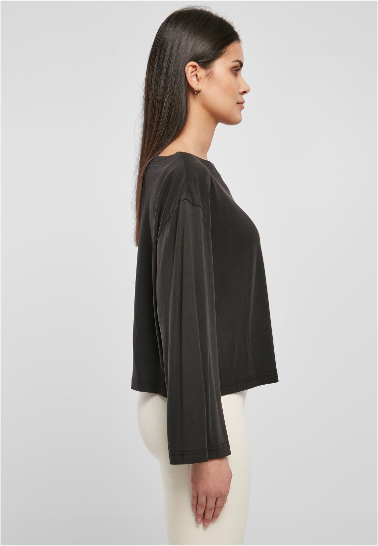 Ladies Short Modal Bateau Necklinie Long - Ladies Crewnecks and College Jackets - TTUTB5424 - 6