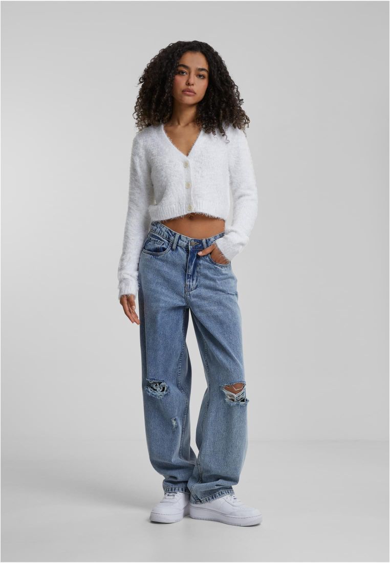 Ladies Cropped Feather Cardigan - Ladies Crewnecks and College Jackets - TTUTB5440 - 306