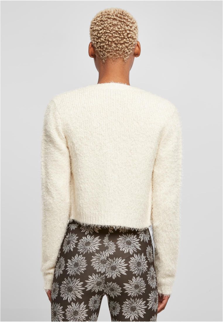 Ladies Cropped Feather Cardigan - Ladies Crewnecks and College Jackets - TTUTB5440 - 5