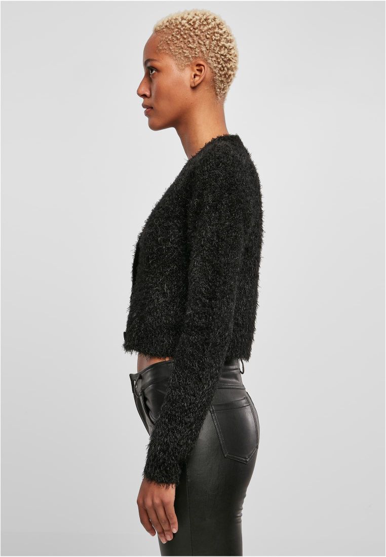 Ladies Cropped Feather Cardigan - Ladies Crewnecks and College Jackets - TTUTB5440 - 35