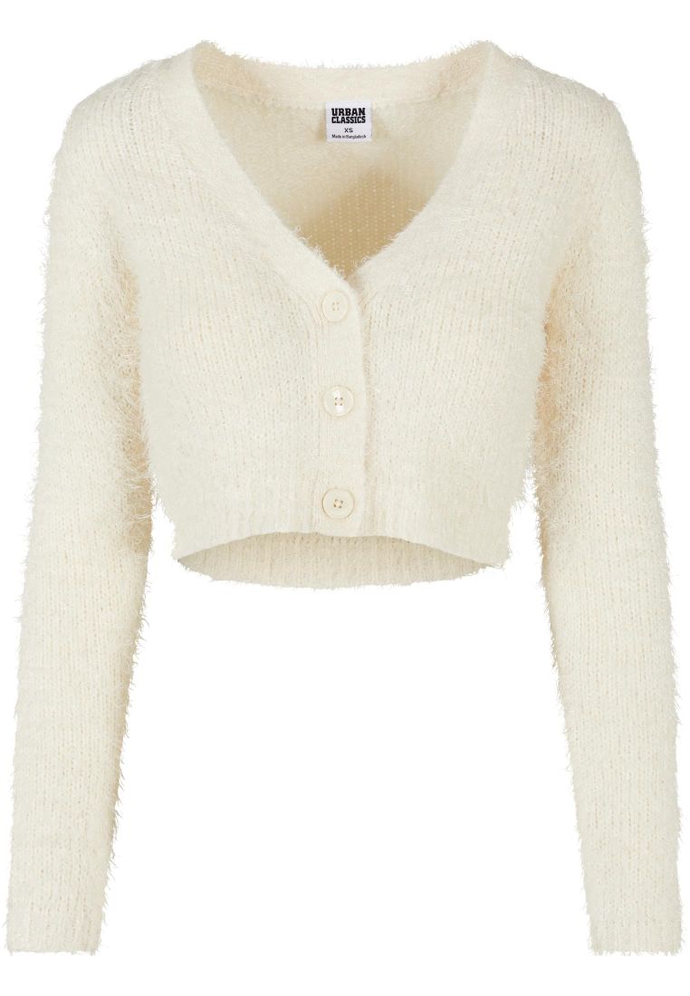 Ladies Cropped Feather Cardigan - Ladies Crewnecks and College Jackets - TTUTB5440 - 8