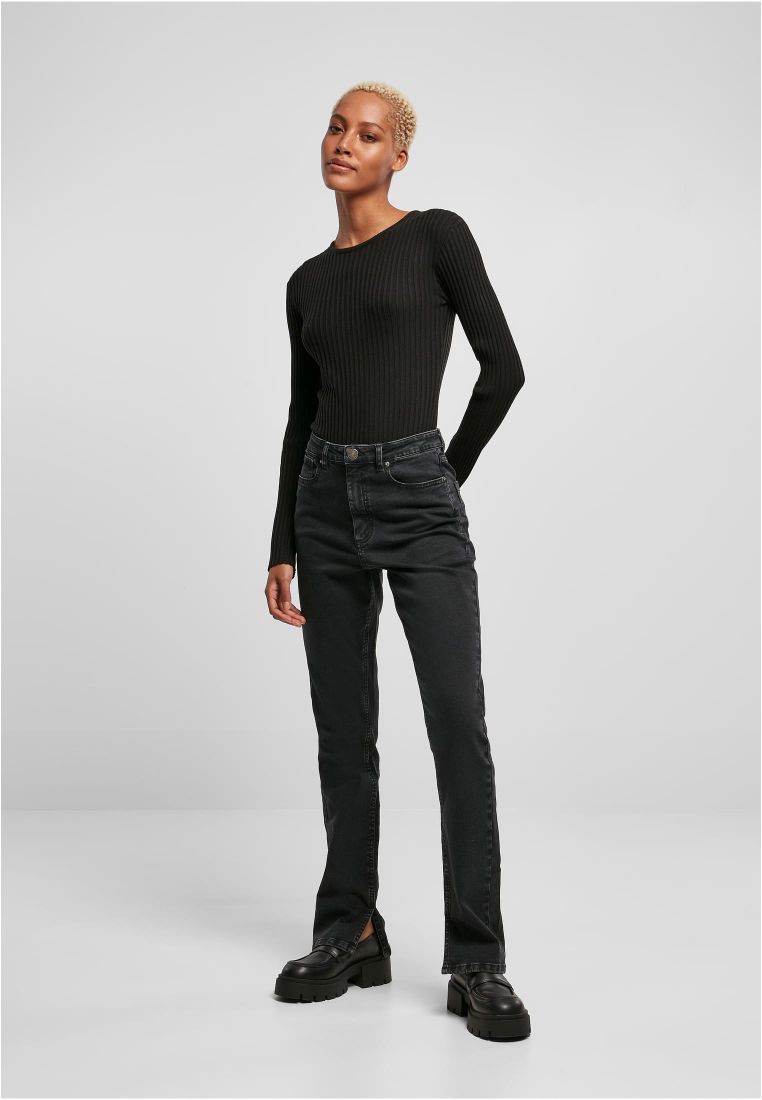 Ladies Rib Knit Longsleeve Body - Naisten T-paidat ja Topit - TTUTB5444 - 7