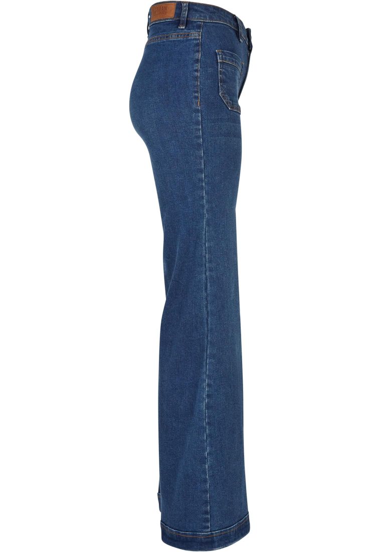 Ladies Vintage Flared Denim Pants - Naisten Farkut - TTUTB5452 - 312