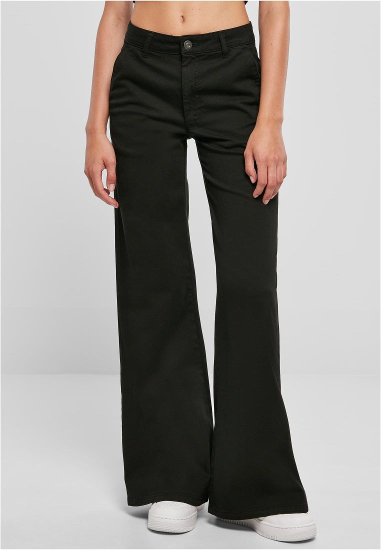 Ladies High Waist Wide Leg Chino Pants - Bronx.fi webstore