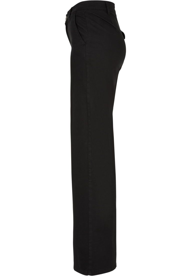 Ladies High Waist Wide Leg Chino Pants - Ladies Jeans - TTUTB5453 - 9