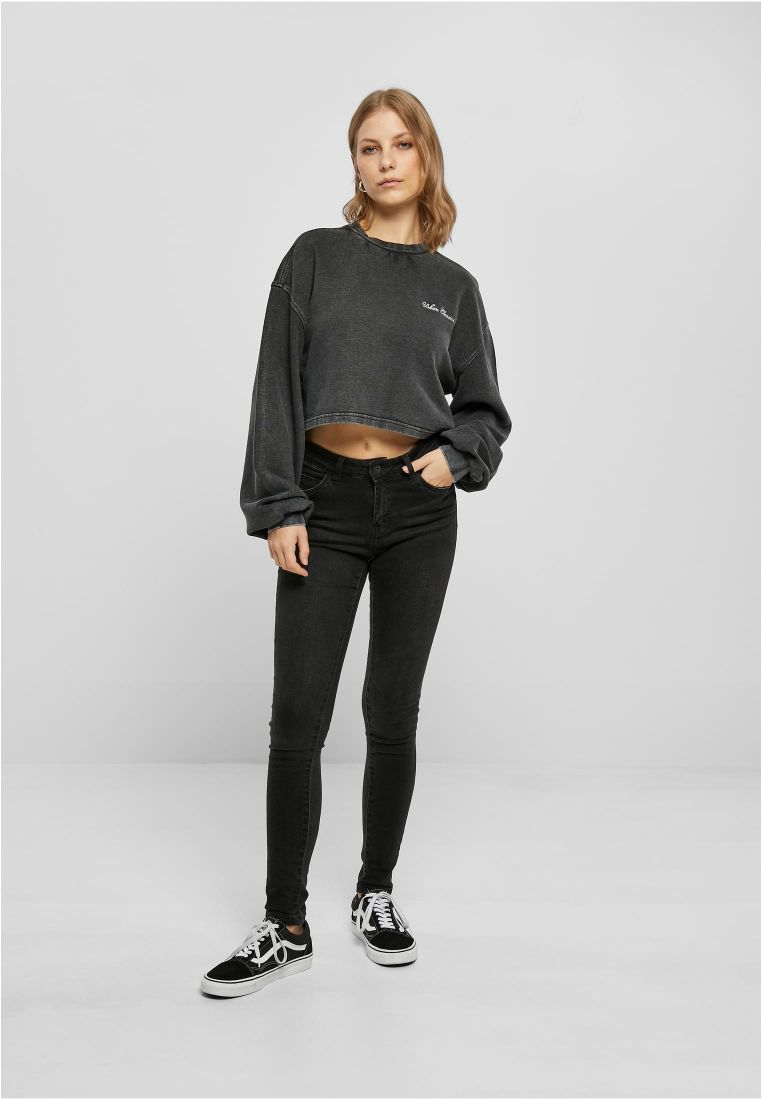 Ladies Cropped Small Embroidery Terry Crewneck - Naisten  Colleget ja Collegetakit - TTUTB5461 - 7