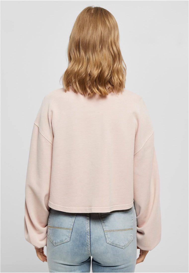 Ladies Cropped Small Embroidery Terry Crewneck - Naisten  Colleget ja Collegetakit - TTUTB5461 - 576