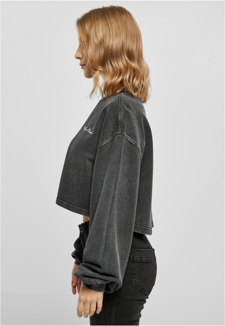 Ladies Cropped Small Embroidery Terry Crewneck - Naisten  Colleget ja Collegetakit - TTUTB5461 - 4