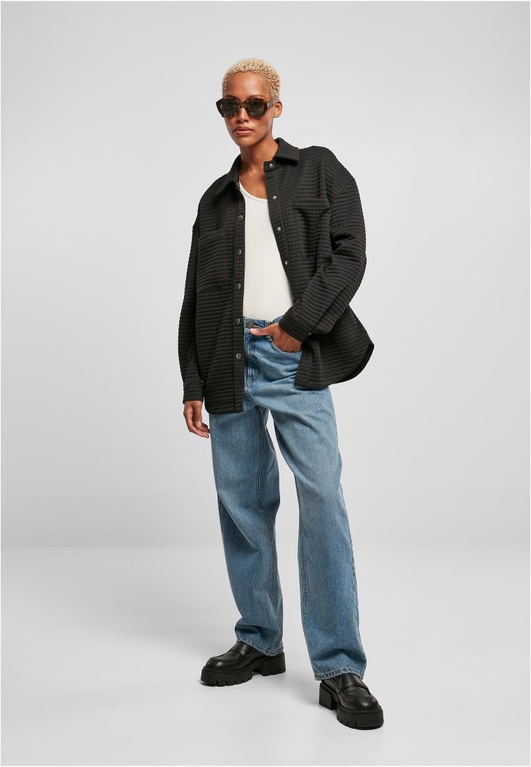 Ladies Quilted Sweat Overshirt - Ladies Collar Shirts - TTUTB5470 - 7