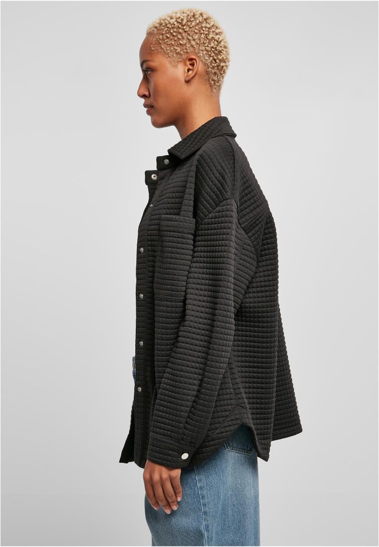 Ladies Quilted Sweat Overshirt - Ladies Collar Shirts - TTUTB5470 - 4