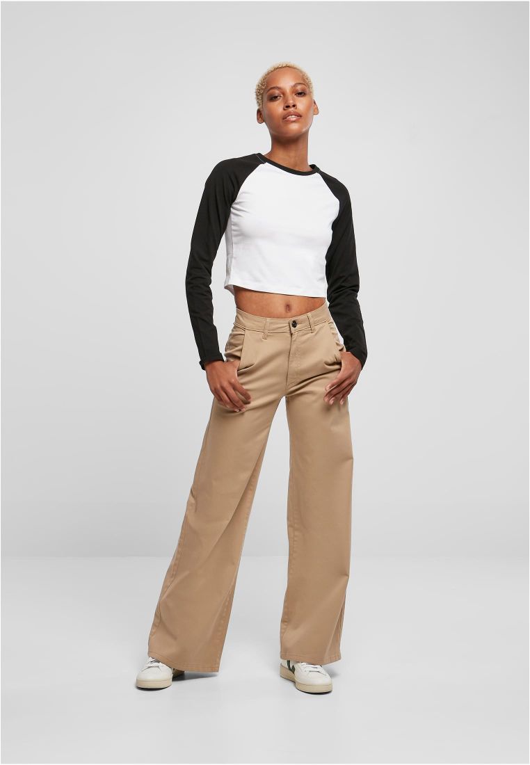 Ladies Organic Cropped Retro Baseball Longsleeve - Naisten  Colleget ja Collegetakit - TTUTB5471 - 7