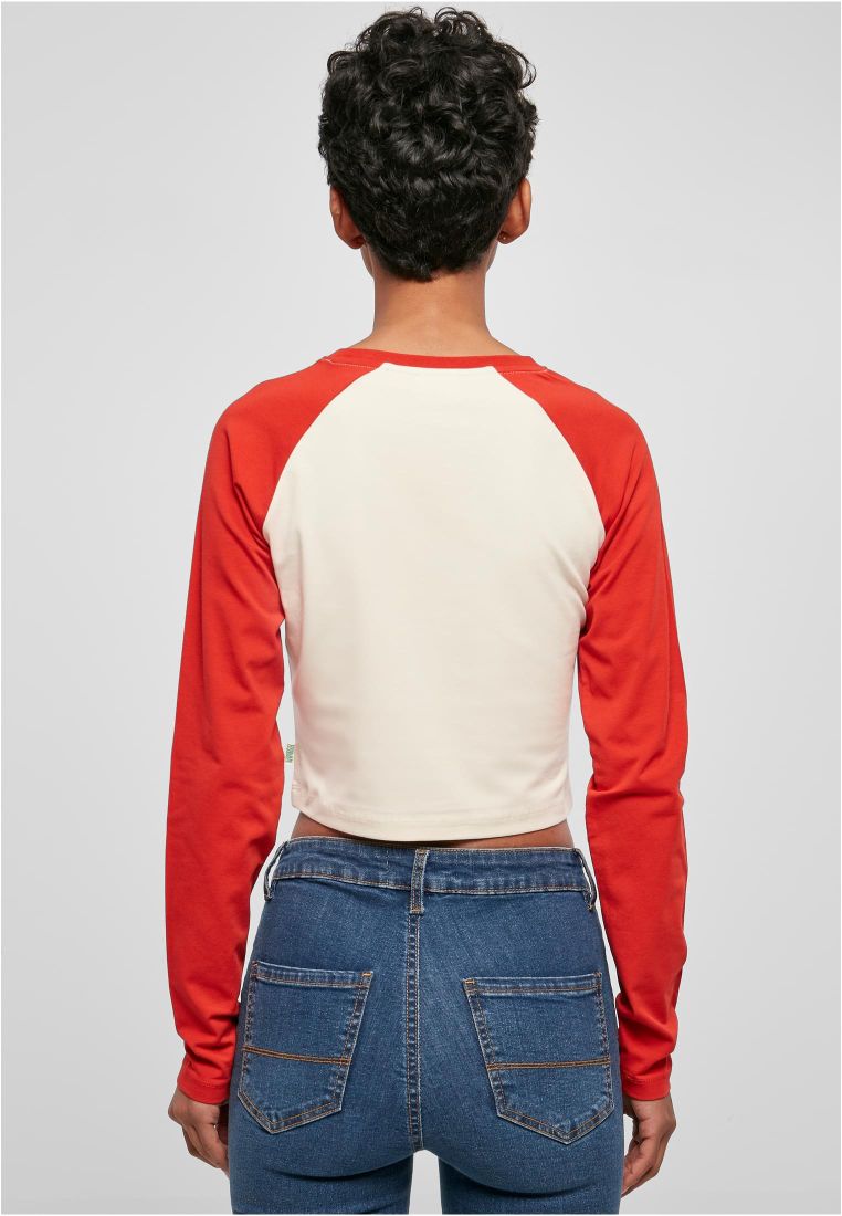 Ladies Organic Cropped Retro Baseball Longsleeve - Naisten  Colleget ja Collegetakit - TTUTB5471 - 846