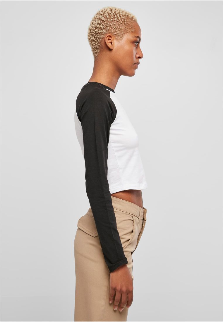 Ladies Organic Cropped Retro Baseball Longsleeve - Naisten  Colleget ja Collegetakit - TTUTB5471 - 6