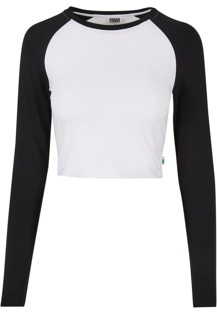 Ladies Organic Cropped Retro Baseball Longsleeve - Naisten  Colleget ja Collegetakit - TTUTB5471 - 8