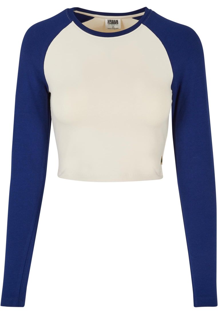 Ladies Organic Cropped Retro Baseball Longsleeve - Naisten  Colleget ja Collegetakit - TTUTB5471 - 579