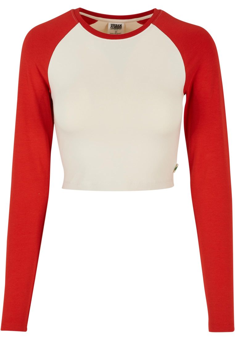 Ladies Organic Cropped Retro Baseball Longsleeve - Naisten  Colleget ja Collegetakit - TTUTB5471 - 849