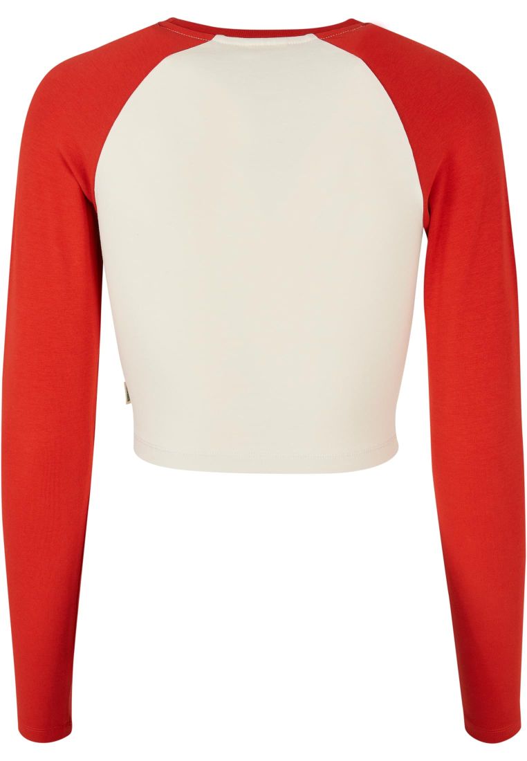 Ladies Organic Cropped Retro Baseball Longsleeve - Naisten  Colleget ja Collegetakit - TTUTB5471 - 850