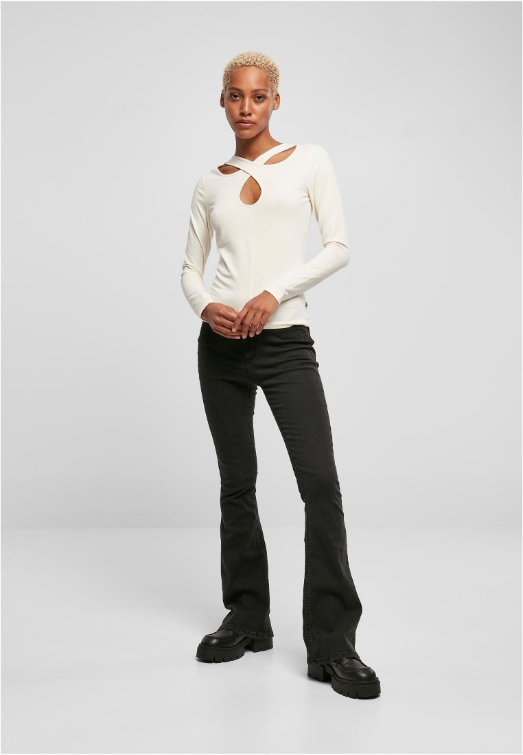 Ladies Crossed Cut Out Longsleeve - Naisten  Colleget ja Collegetakit - TTUTB5479 - 578