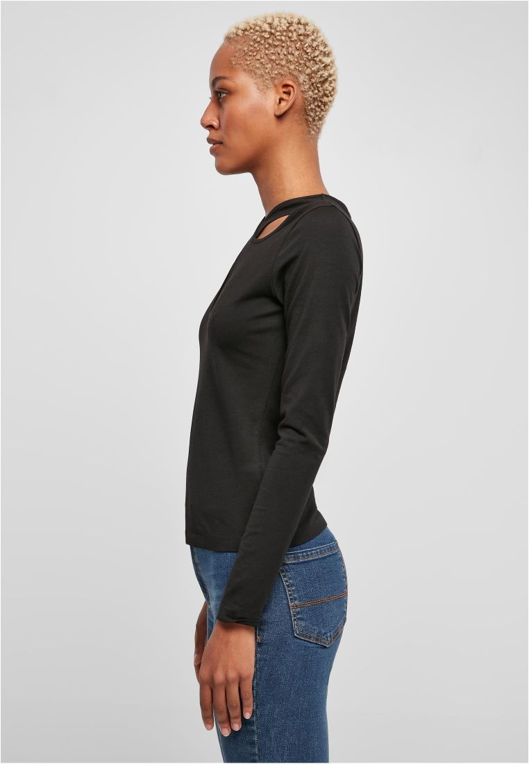 Ladies Crossed Cut Out Longsleeve - Naisten  Colleget ja Collegetakit - TTUTB5479 - 4
