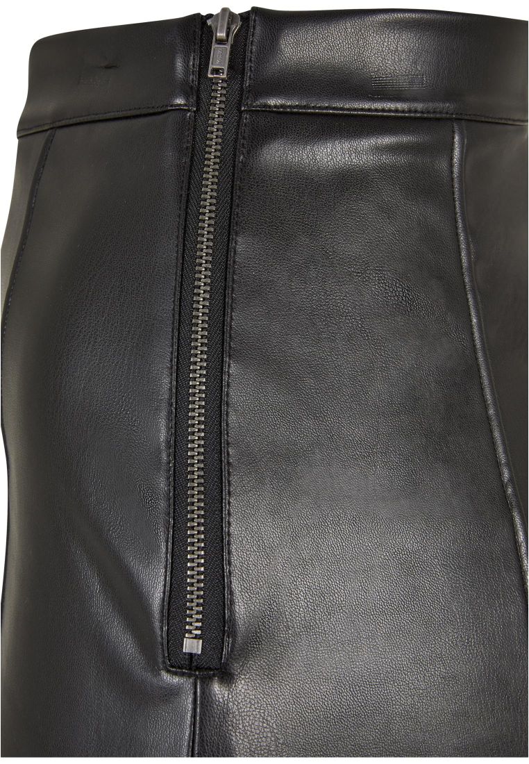 Ladies Synthetic Leather Midi Skirt - Naisten Shortsit, Hameet ja Mekot - TTUTB5486 - 12