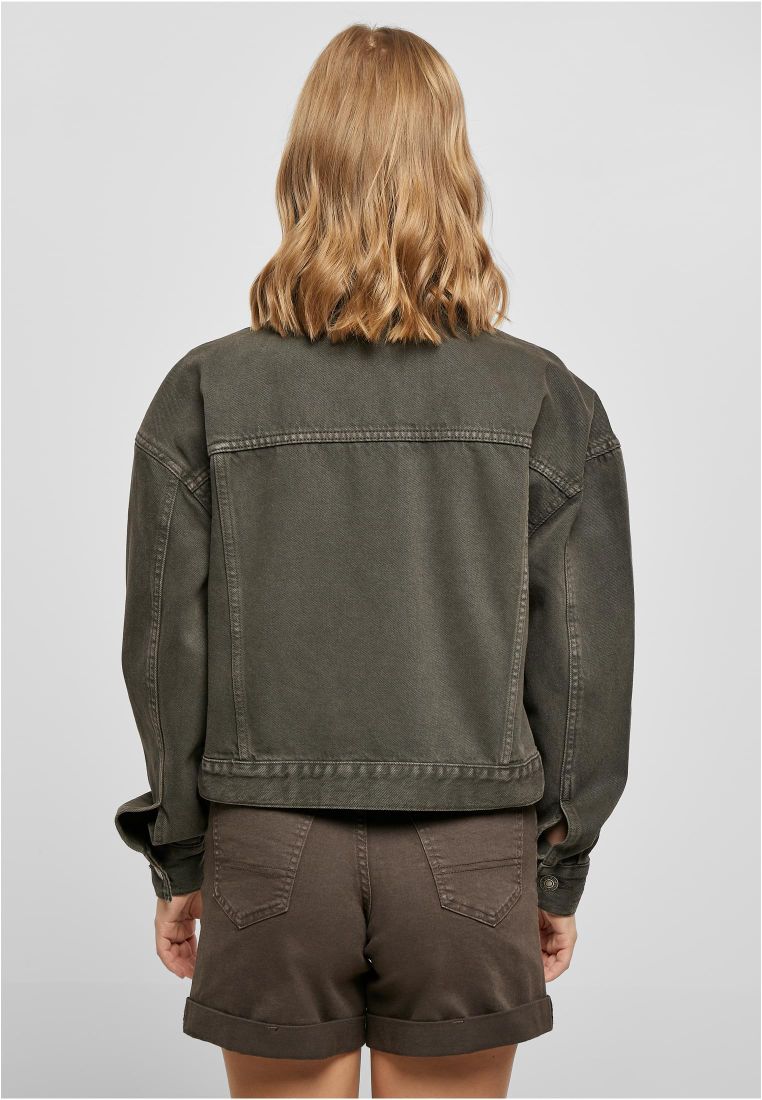 Ladies Oversized Colored Denim Jacket - Ladies Jackets - TTUTB5490 - 5