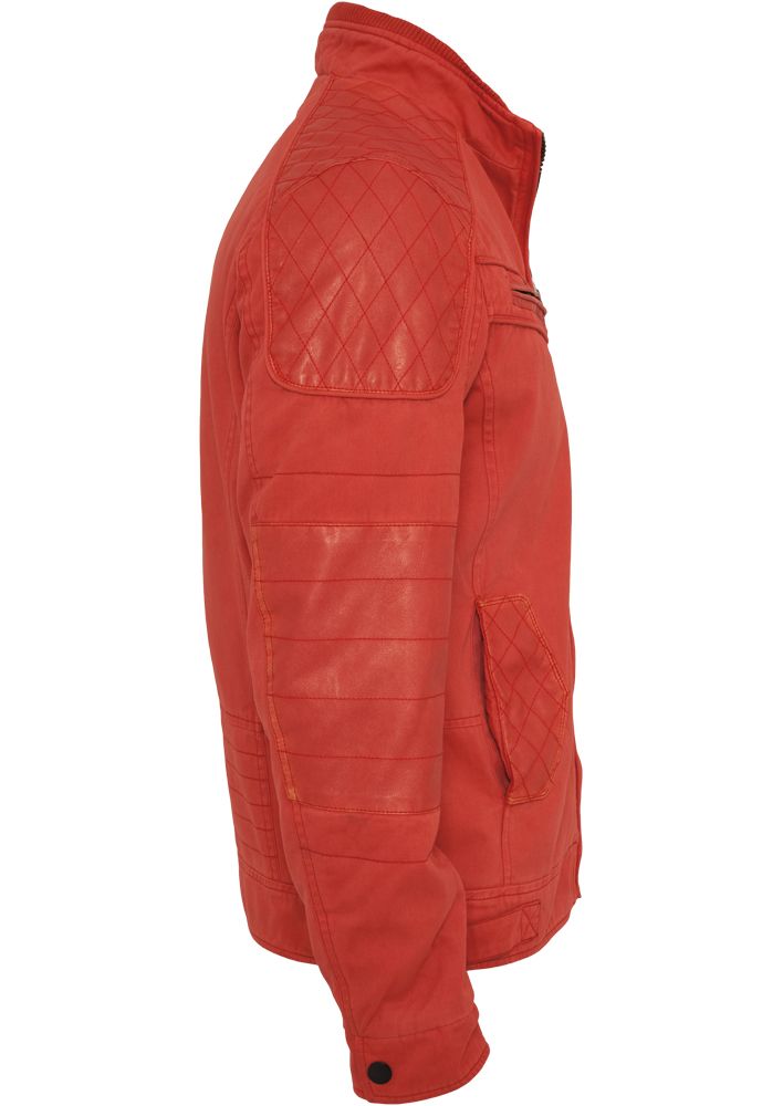 Cotton/Synthetic Leathermix Racer Jacket