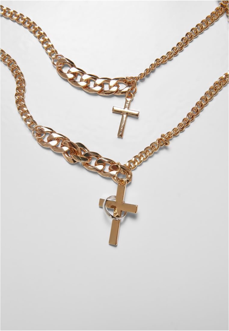 Various Chain Cross Necklace