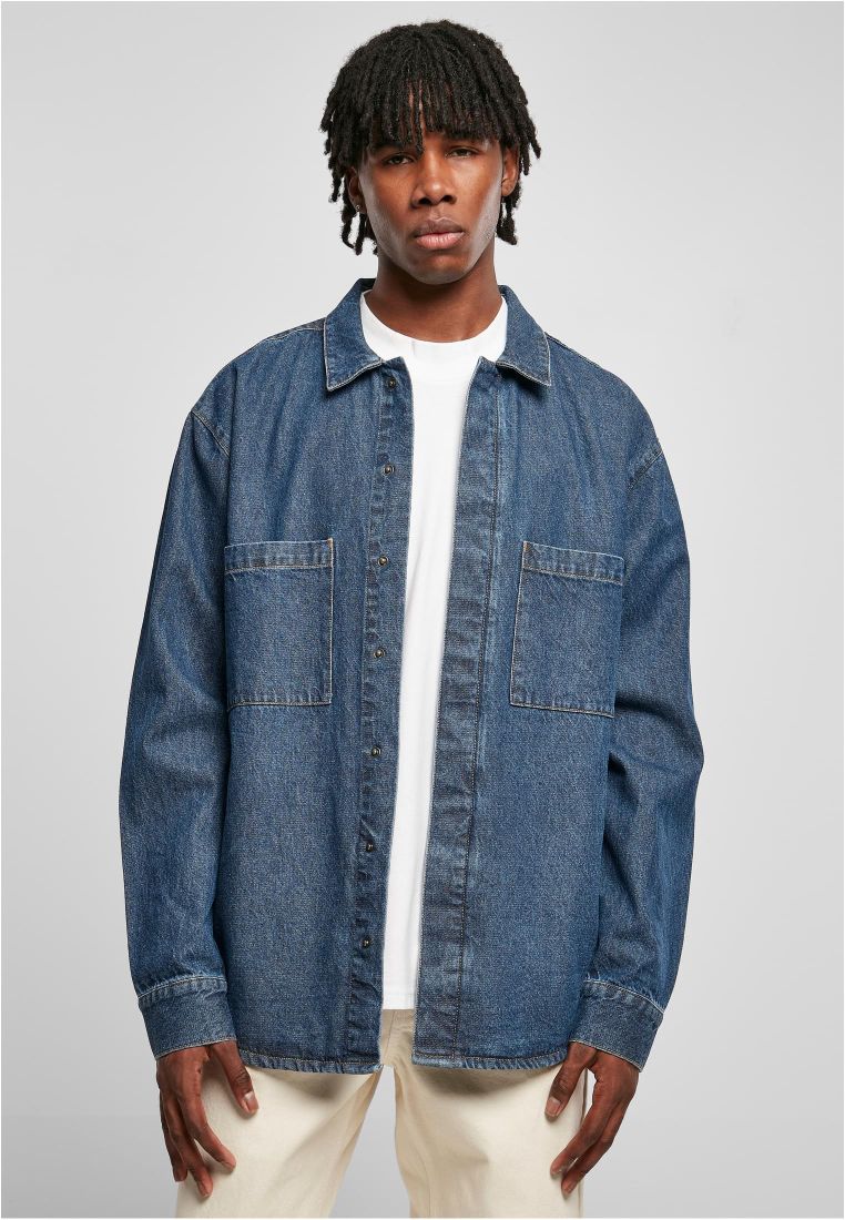 Oversized Denim Pocket Shirt -  - TTUTB5923 - 1