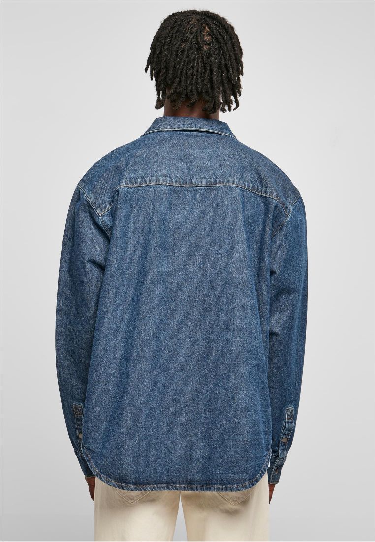 Oversized Denim Pocket Shirt -  - TTUTB5923 - 5